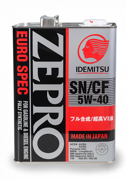 Масло моторное Idemitsu Zepro Euro Spec 5W40 4 литра