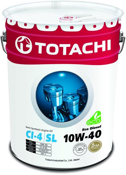 Масло моторное TOTACHI Eco Diesel CI-4/CH-4/SL п\синтетика 10W40 20 литров