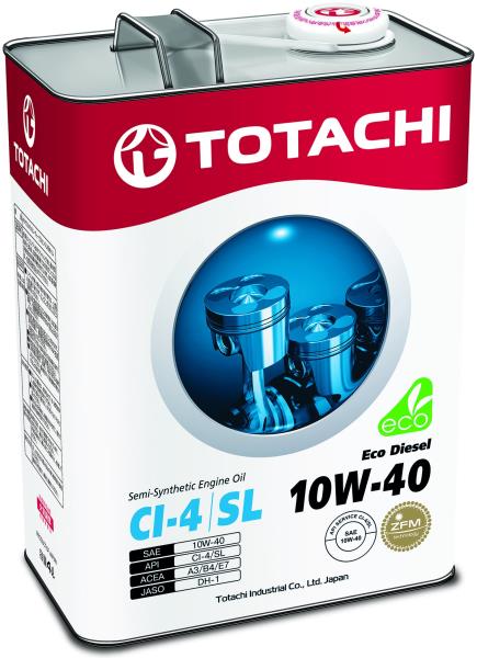 Масло моторное TOTACHI Eco Diesel CI-4/CH-4/SL п\синтетика 10W40 4 литра