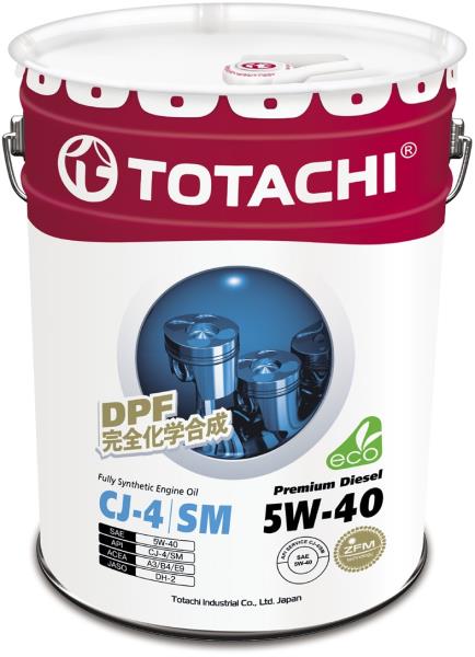 Масло моторное TOTACHI Premium Diesel CJ-4/SM Синтетика 5W40 20 литров