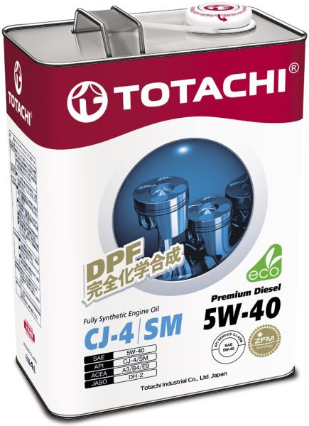 Масло моторное TOTACHI Premium Diesel CJ-4/SM Синтетика 5W40 4 литра